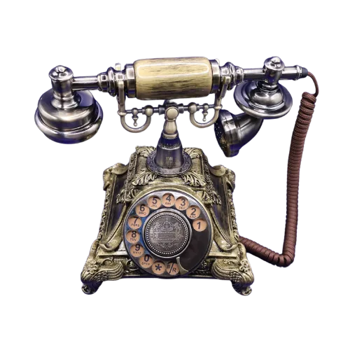 Audio-Gästebuch Retro-Telefon Vintage Gold