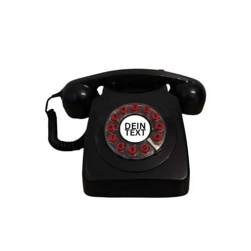Audio-Gästebuch Retro-Telefon Retro Schwarz-Rot