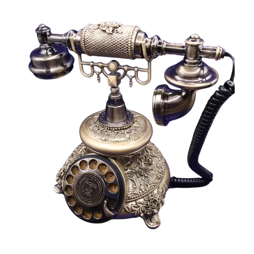 Audio-Gästebuch Retro-Telefon Antike Gold