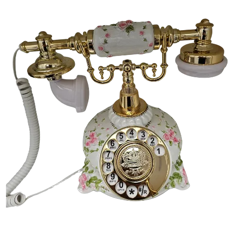 Audio-Gästebuch Retro-Telefon Antike Gold-Rosa