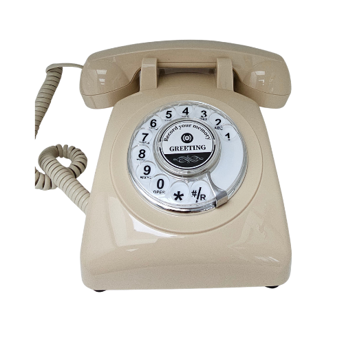 Audio-Gästebuch Retro-Telefon Retro Beige